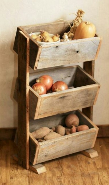 Porta frutta e ortaggi in legno - Falegnameria Fradà - falegname a